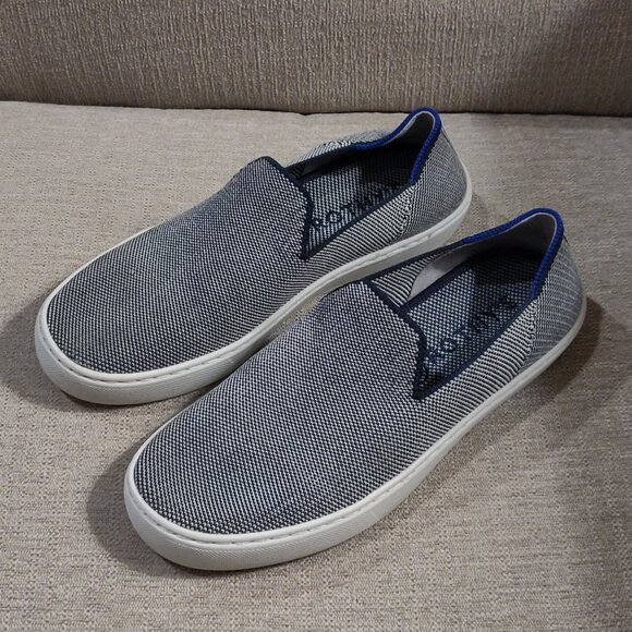 Rothy's The Slip On Anchor Knit Sneaker Navy Blue SIZE 7 - Picture 5 of 6